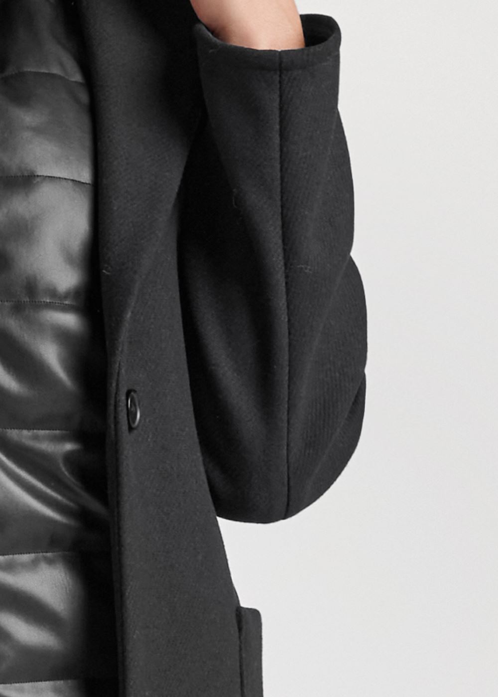 Venus Layered Coat And Vest Set in Black