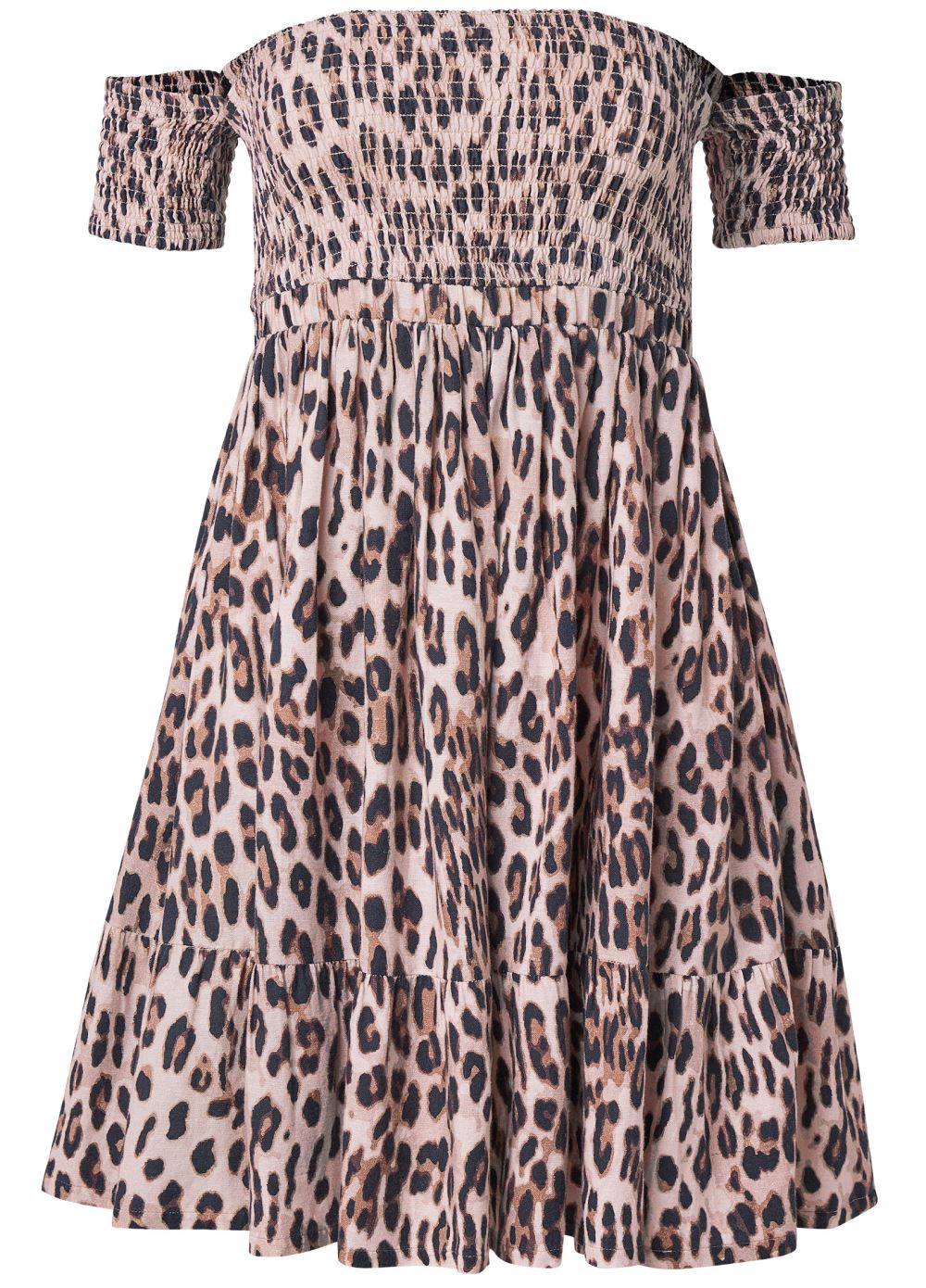 Venus Plus Size Sand Dune Cheetah Print Dress