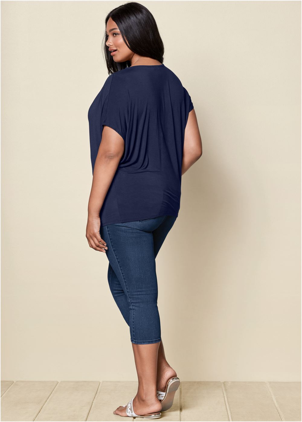 Venus Plus Size Basic Flounce Top