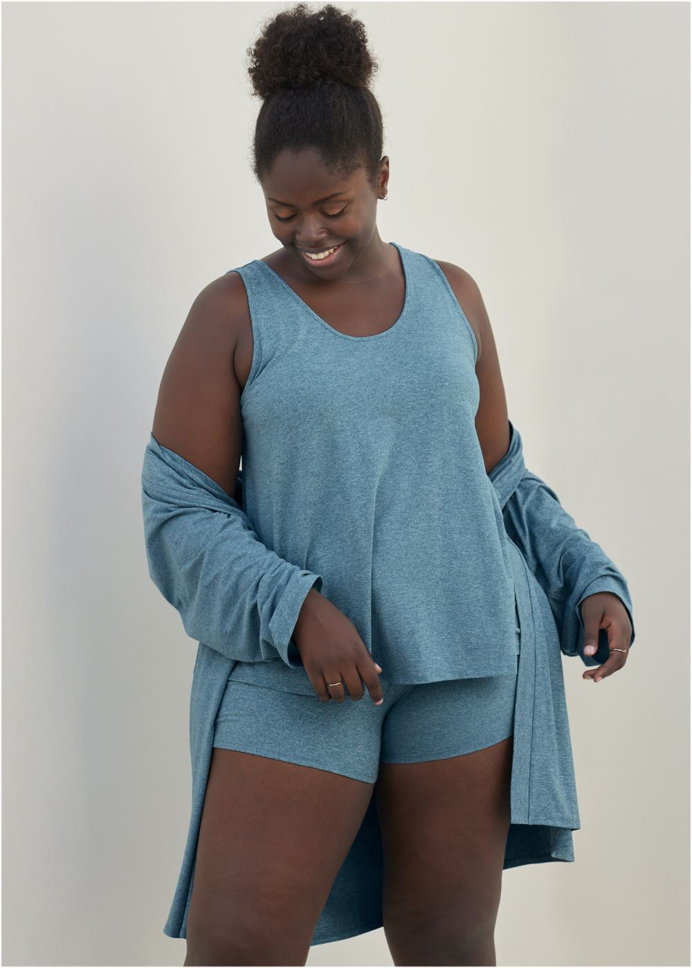 Venus Sapphire Blue 3-PIECE PAJAMA SET