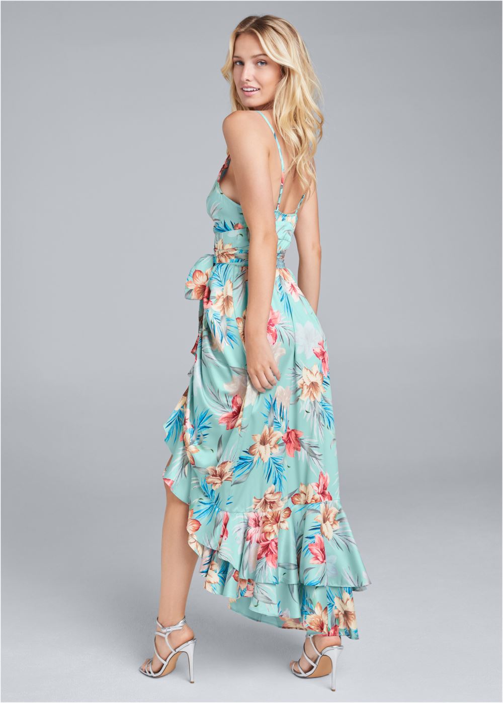 Venus Plus Size Floral Print Wrap Dress