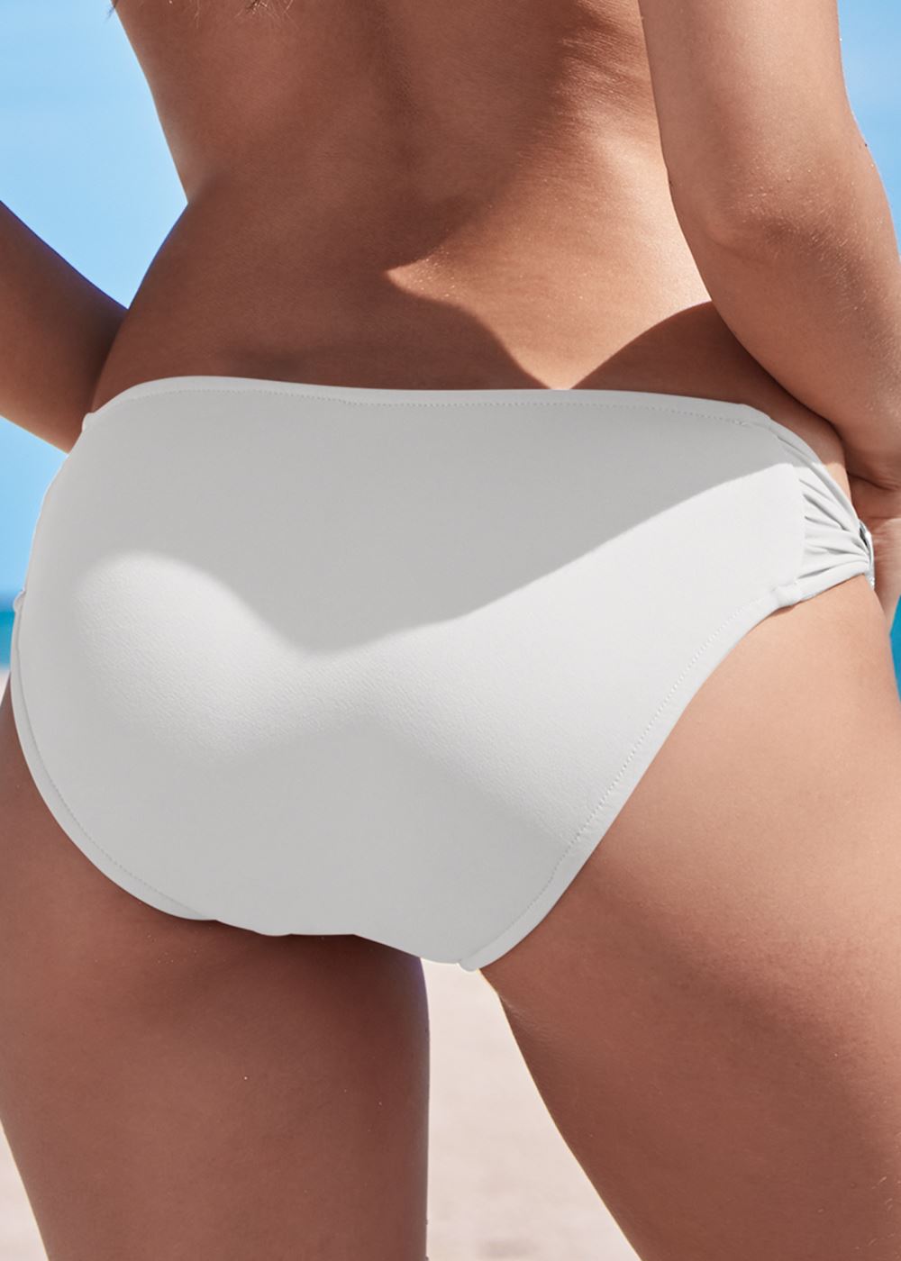 Venus Goddess Side Detail Bottom Bikini - Pearl White