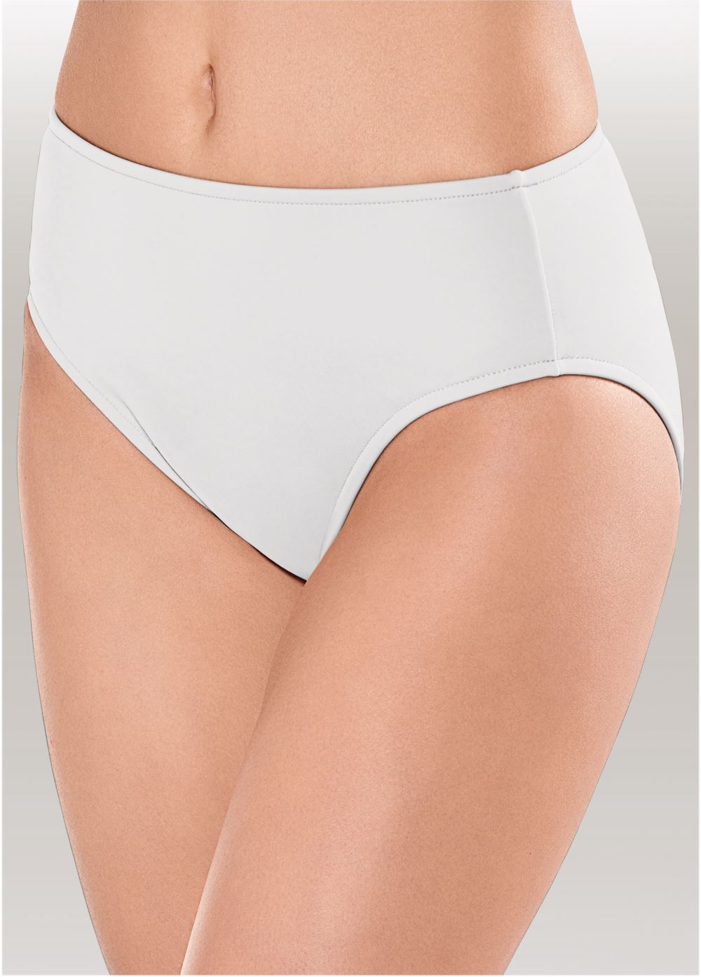 Venus Full Coverage Mid-Rise Hipster Bikini Bottom Bikini - Pearl White