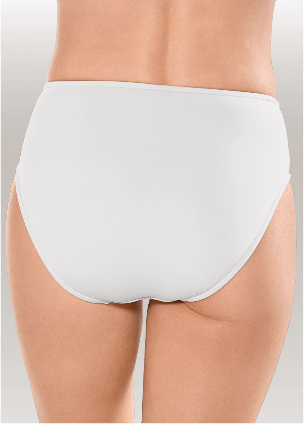 Venus Full Coverage Mid-Rise Hipster Bikini Bottom Bikini - Pearl White