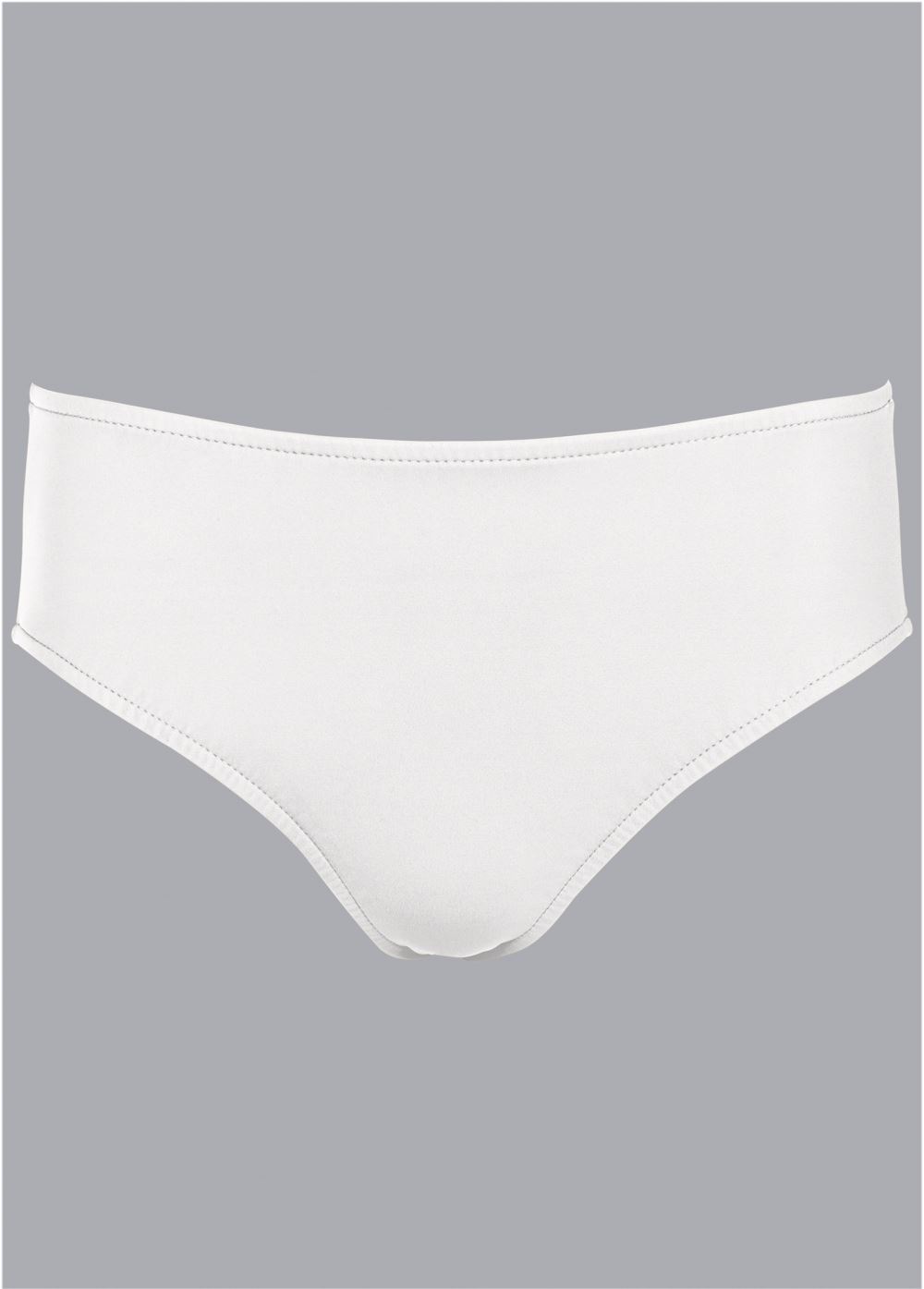 Venus Full Coverage Mid-Rise Hipster Bikini Bottom Bikini - Pearl White