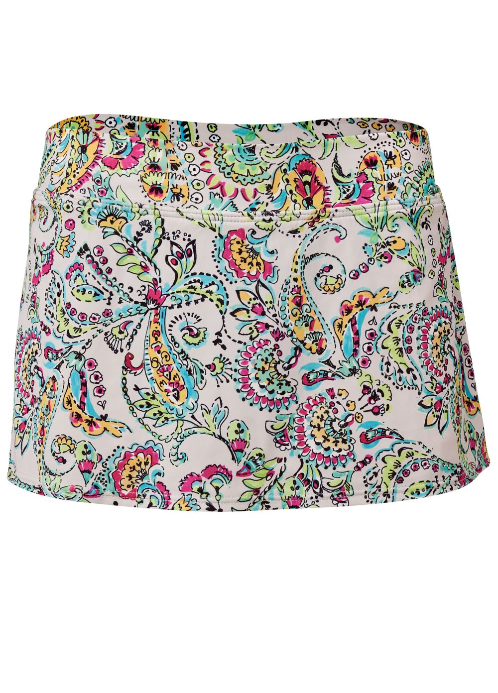 Venus Skirted Mid-Rise Bottom Bikini - Poetic Paisleys