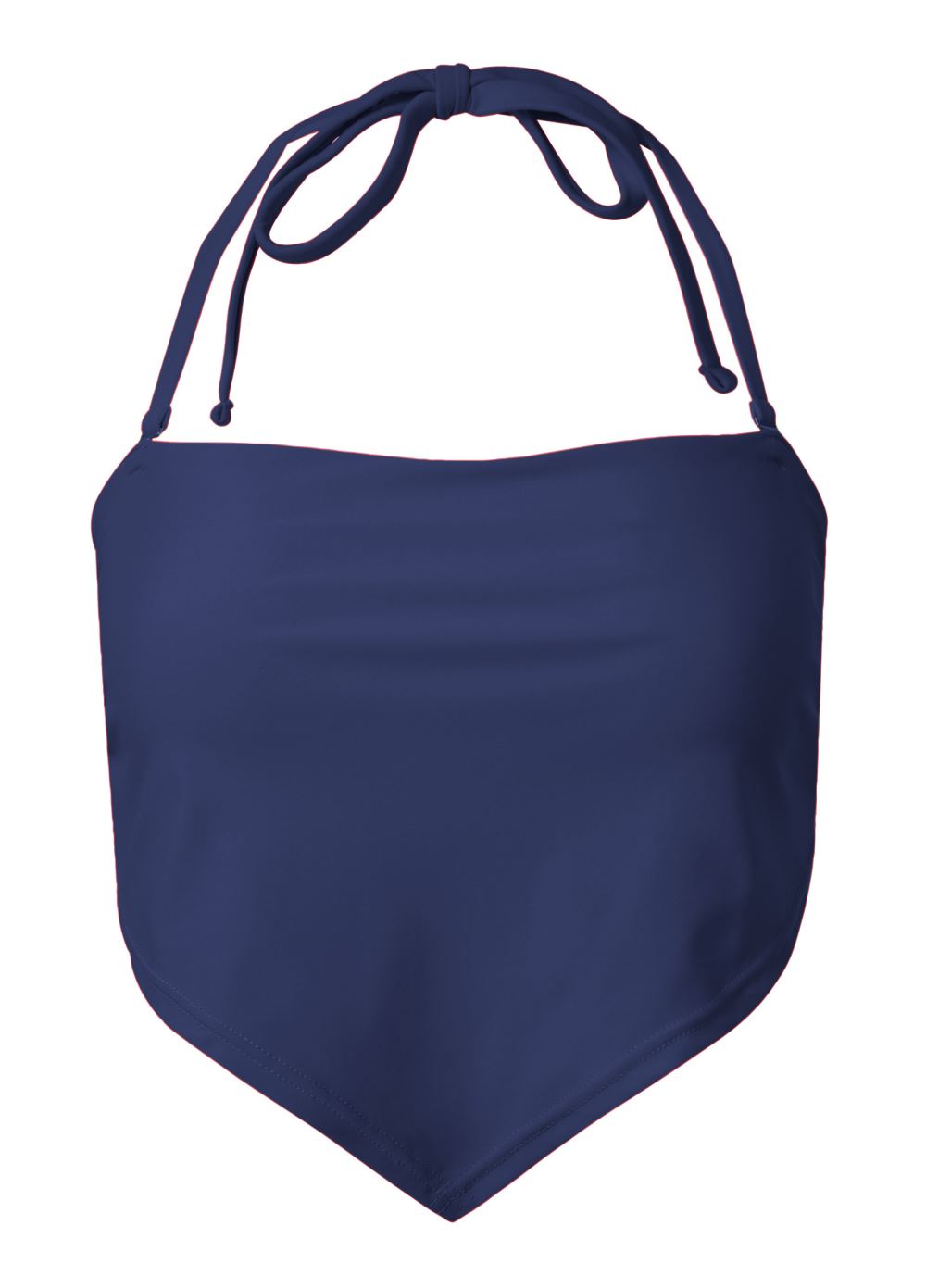 Venus Bandeau Hanky Hem Crop Top Bikini - Ultramarine Blue