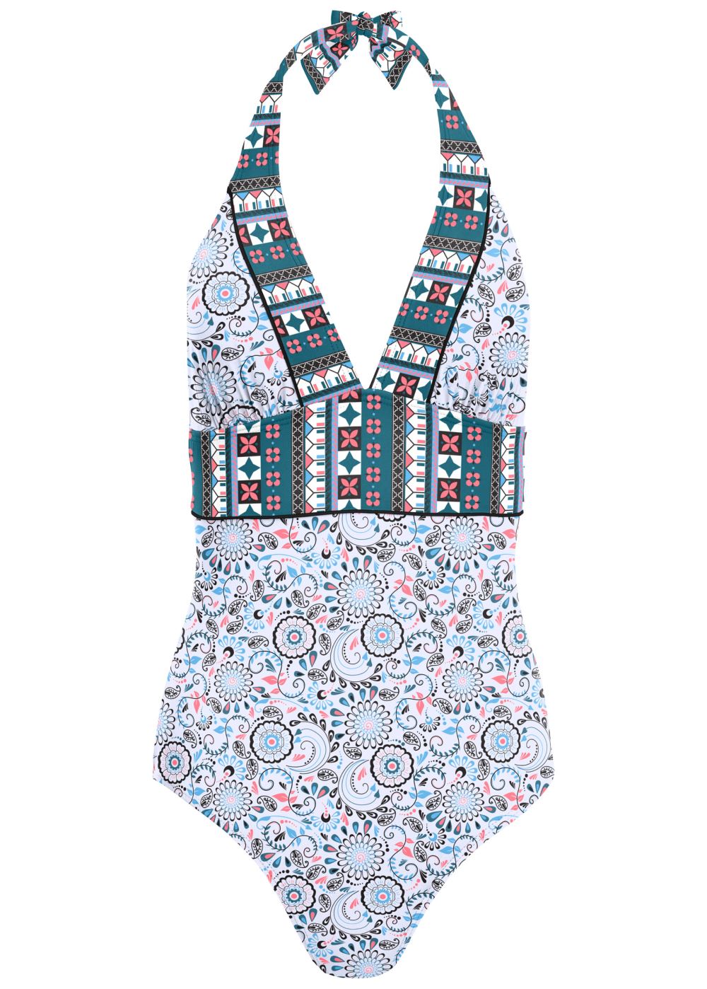 Venus Bohemian One-Piece Swimsuit in Lotus Flowers