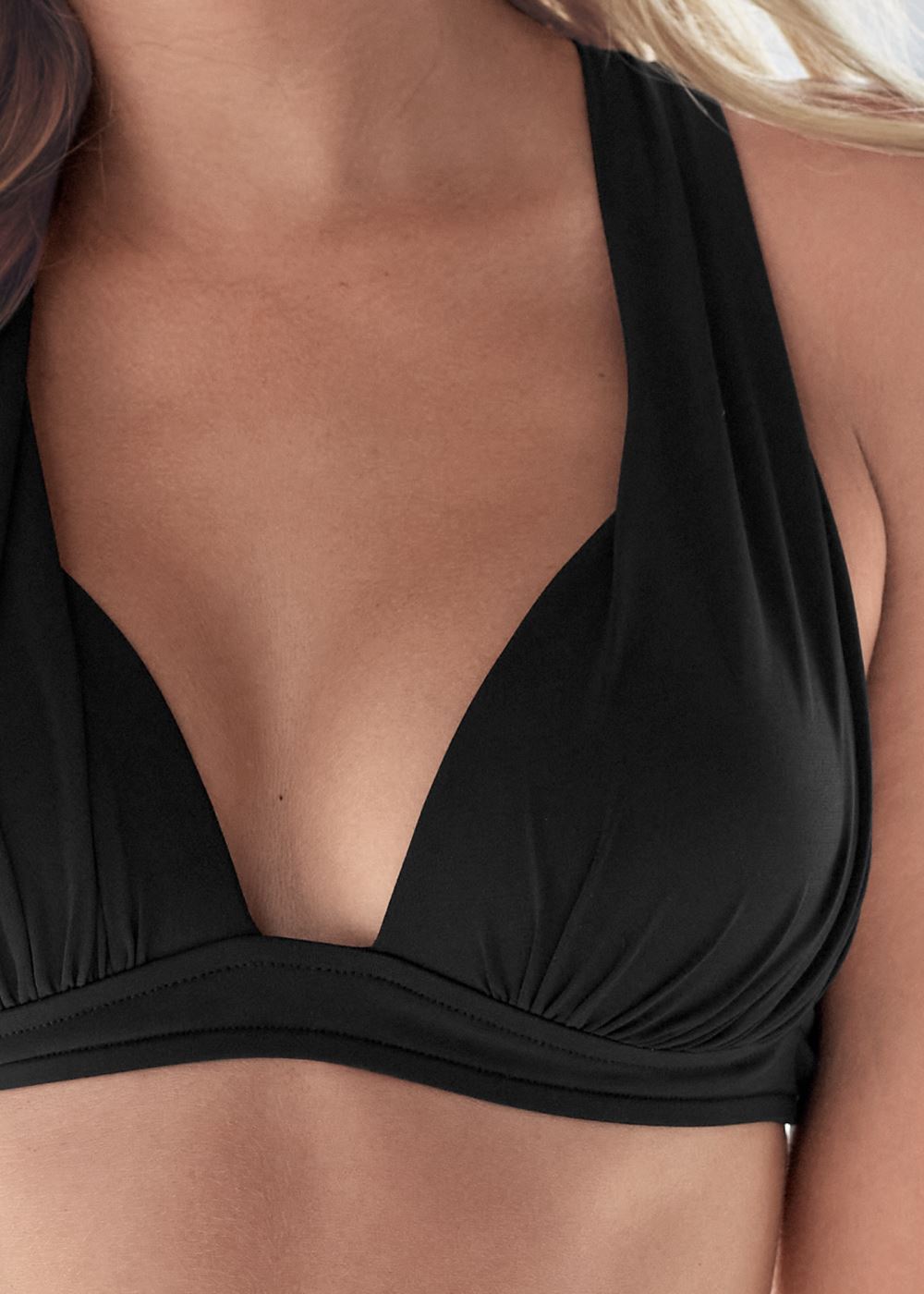 Venus Halter Enhancer Top Bikini - Black Beauty