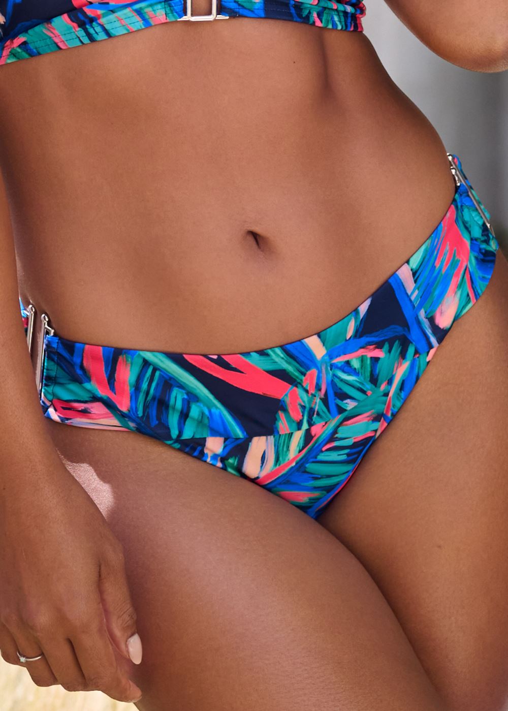 Venus Sandpiper Mid-Rise Bottom Bikini - Palm Pop