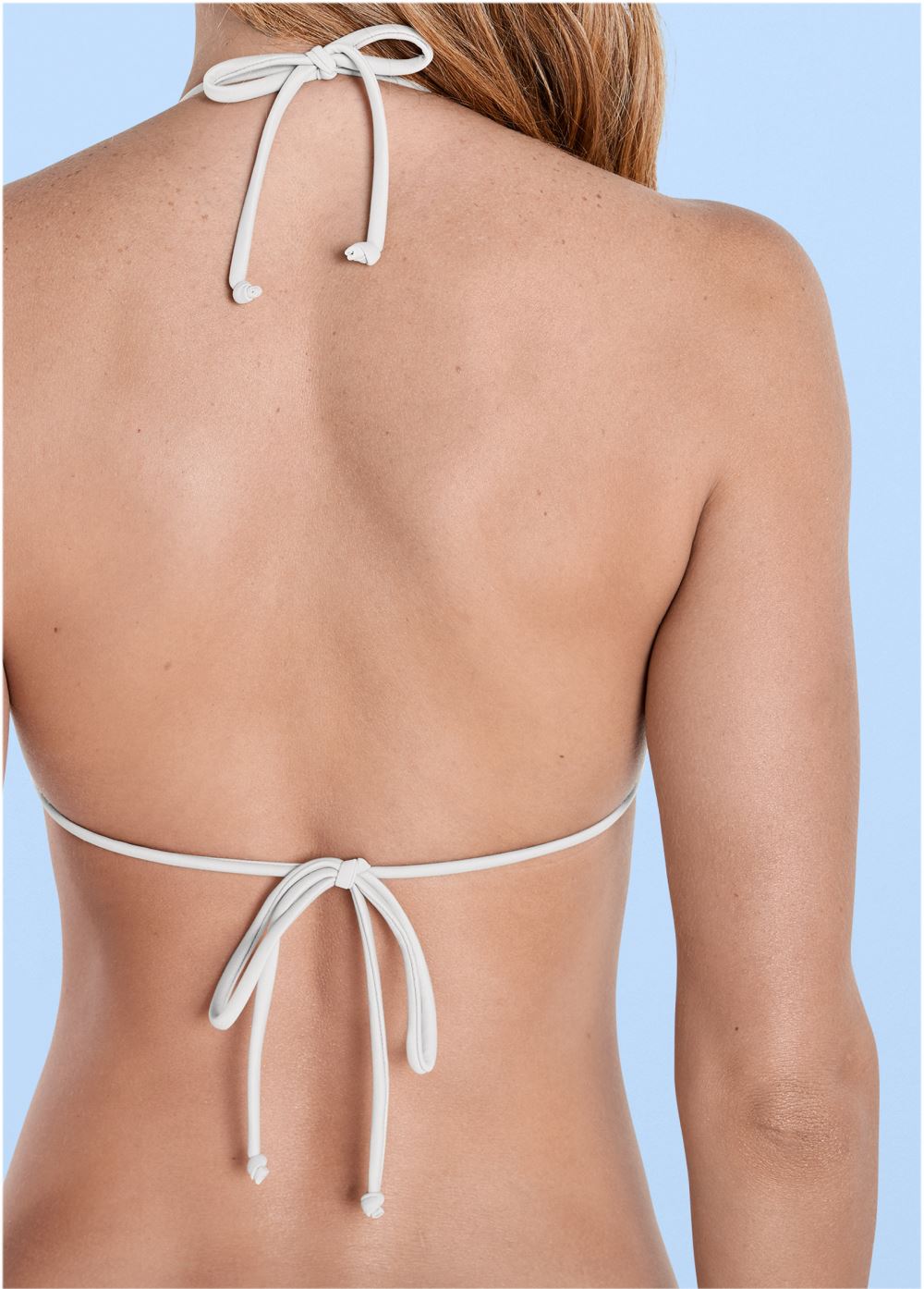 Venus Triangle String Bikini Top Bikini - Pearl White
