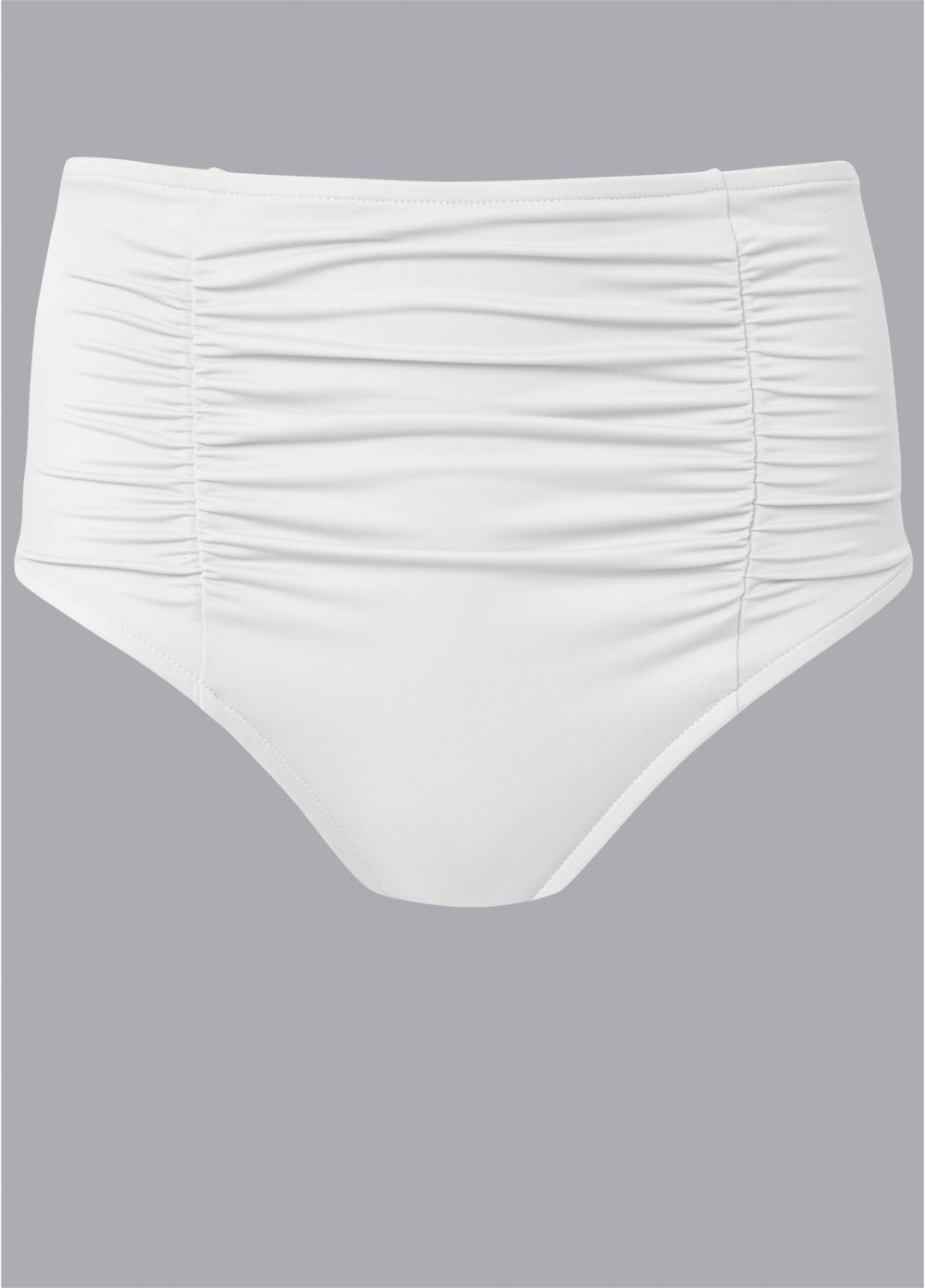 Venus Shirred High-Waist Bottom Bikini - Bright White