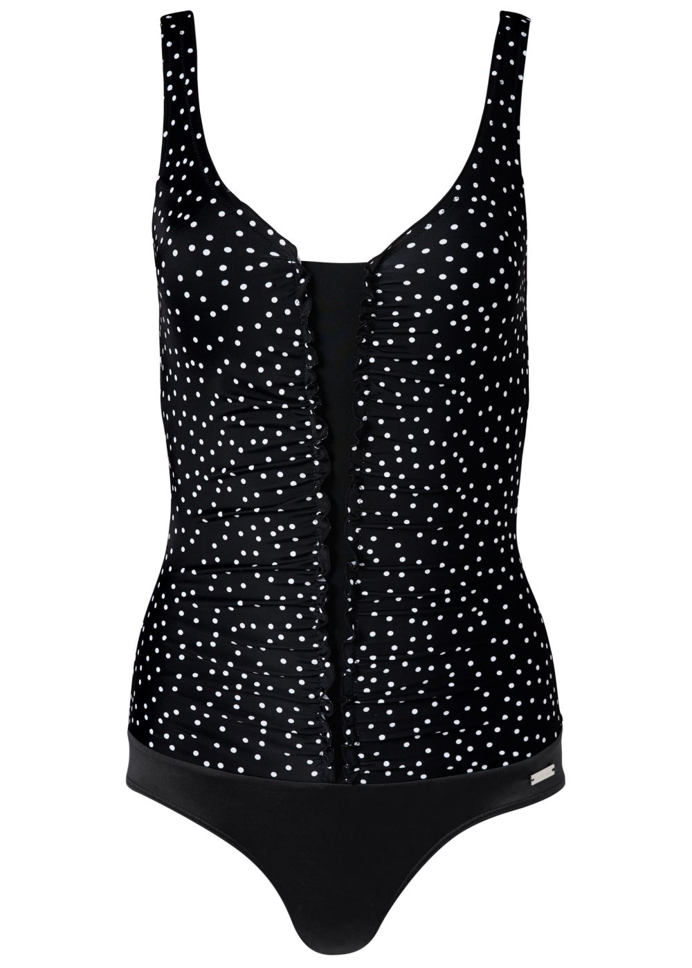 Venus Ruched One-Piece Swimsuit in Micro Dot
