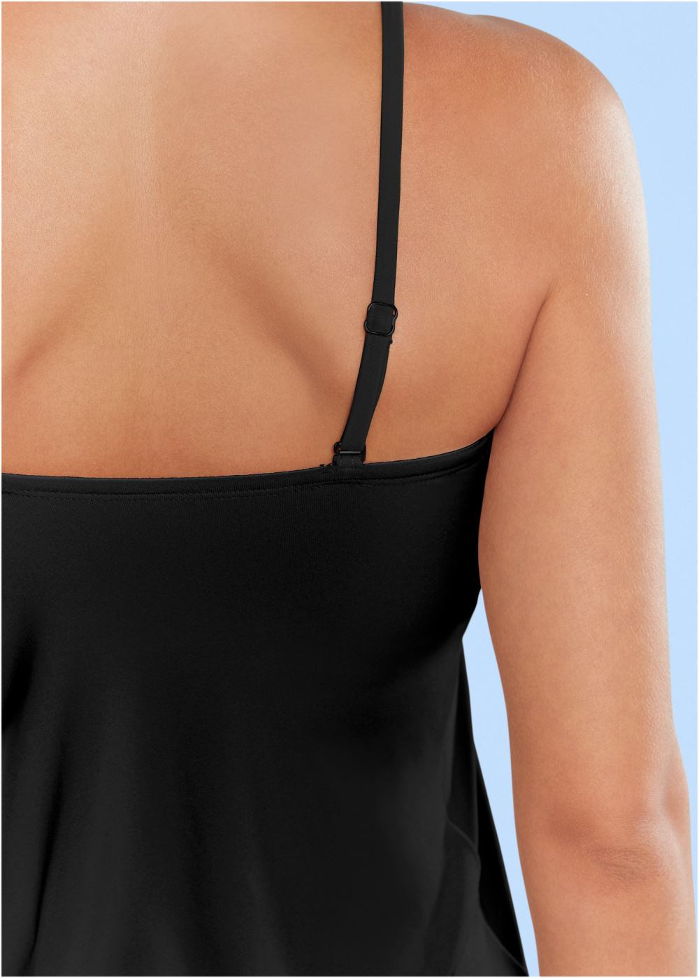Venus Classic Bandeau Tankini Top Bikini - Black Beauty