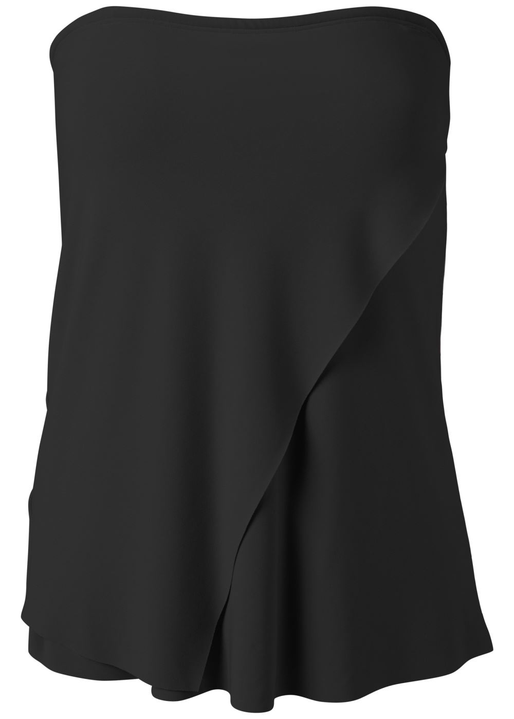 Venus Classic Bandeau Tankini Top Bikini - Black Beauty