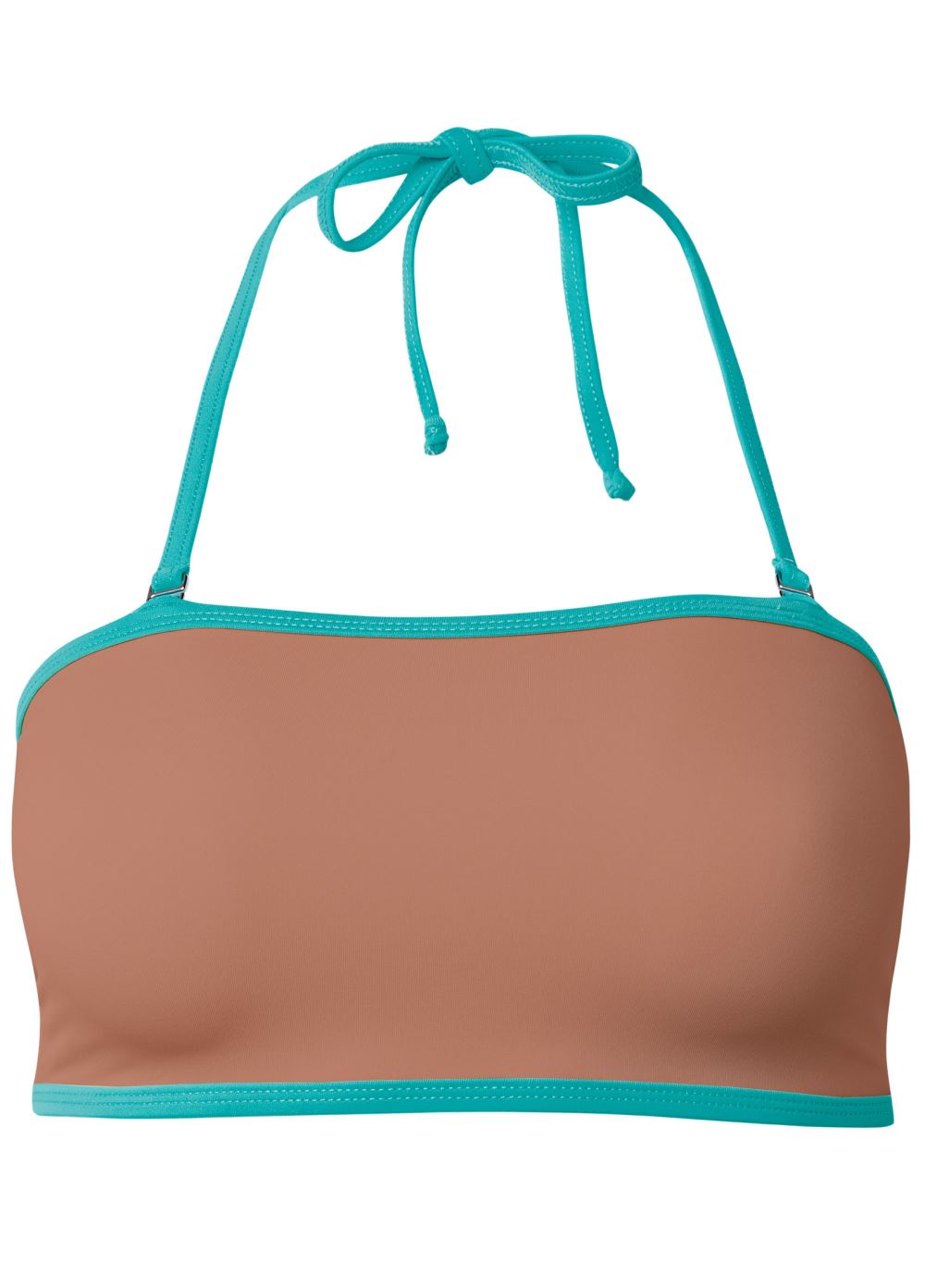 Venus Bandeau Lace-Up Top Bikini - Macchiato,Aqua,Ultramarineblue