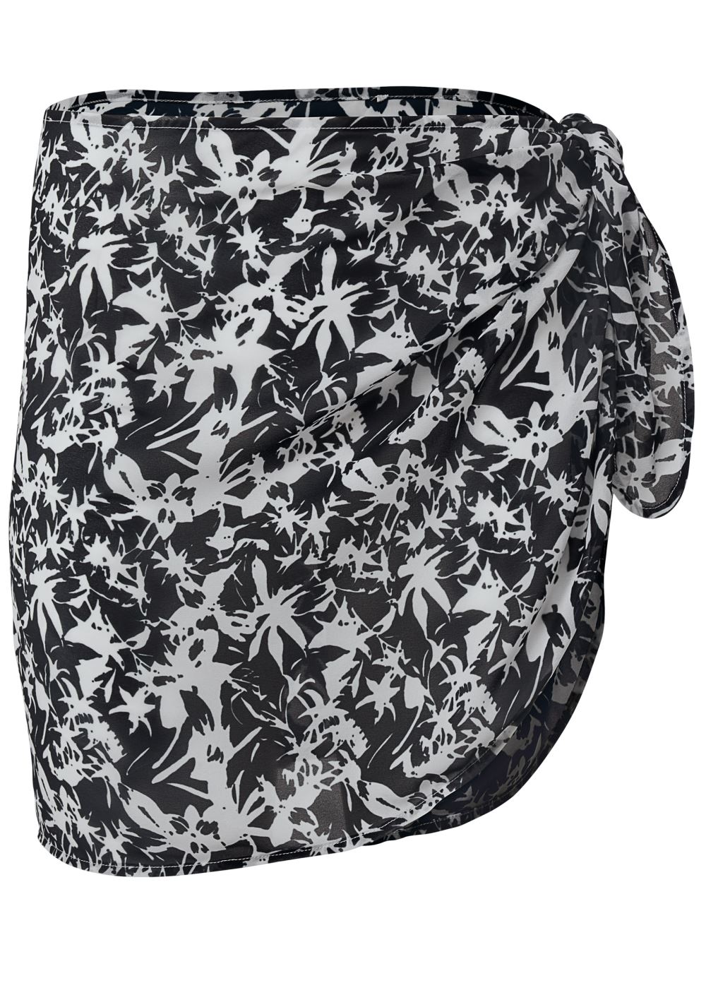 Venus Beach Belle Wrap in Black & White Foliage
