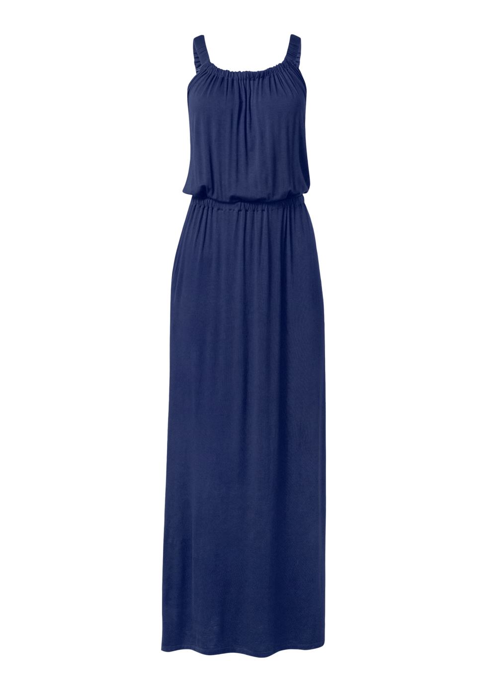 Venus Gathered Neckline Maxi in Ultramarine Blue