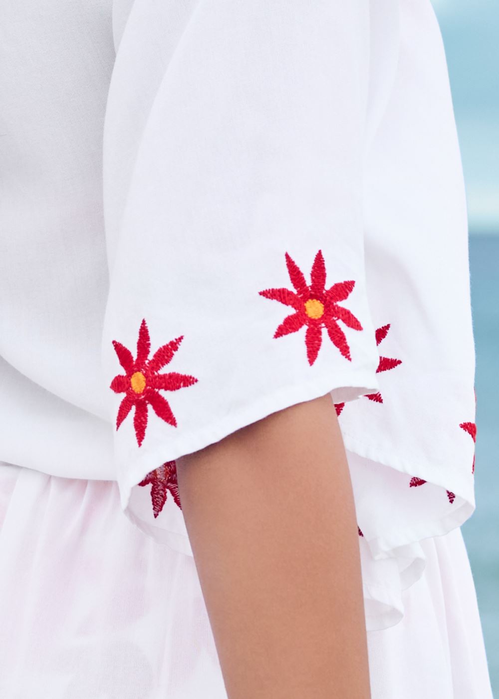 Venus Embroidered Romper in Fall Florals