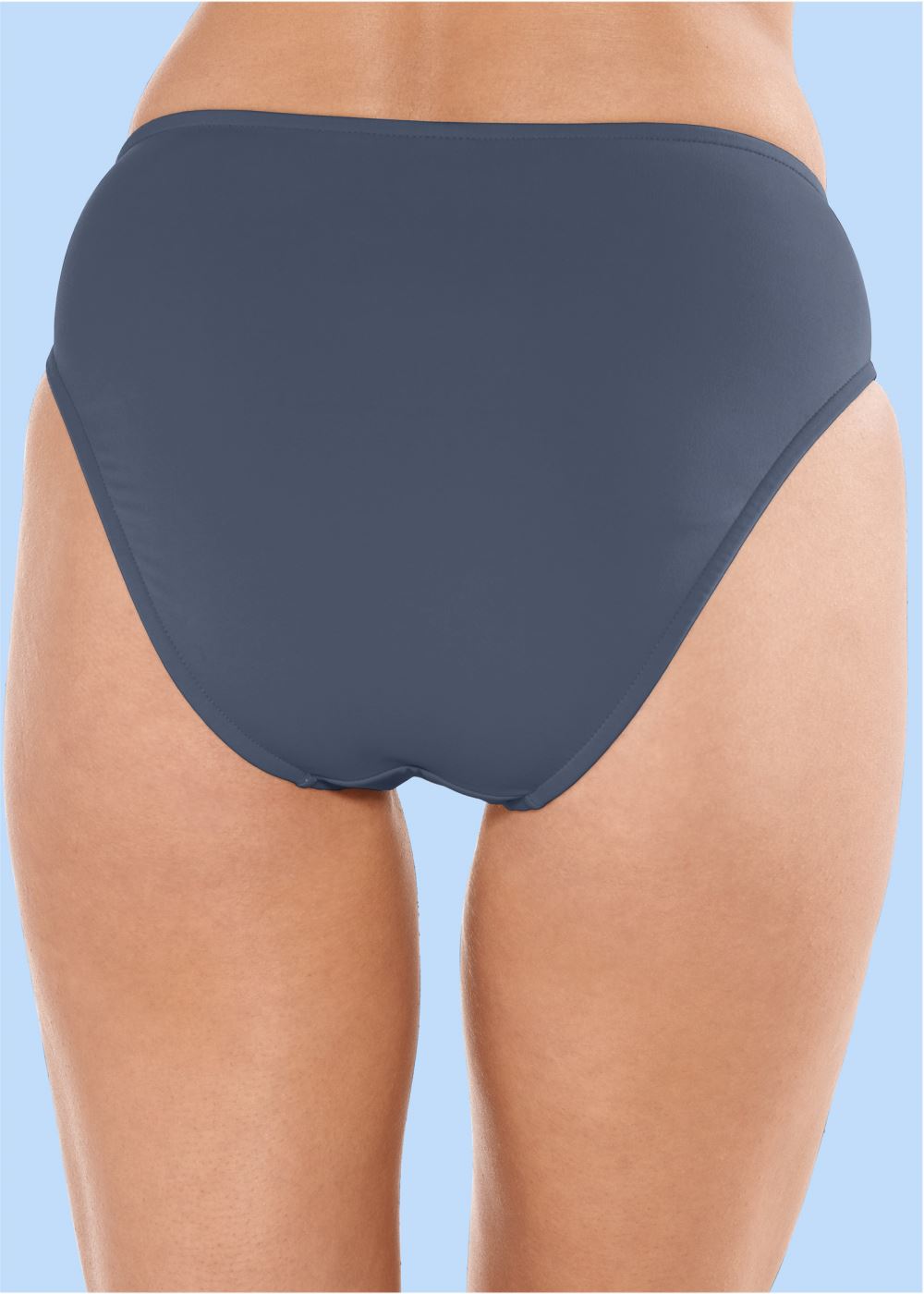 Venus Classic Hipster Mid-Rise Bottom Bikini - Denim Blue
