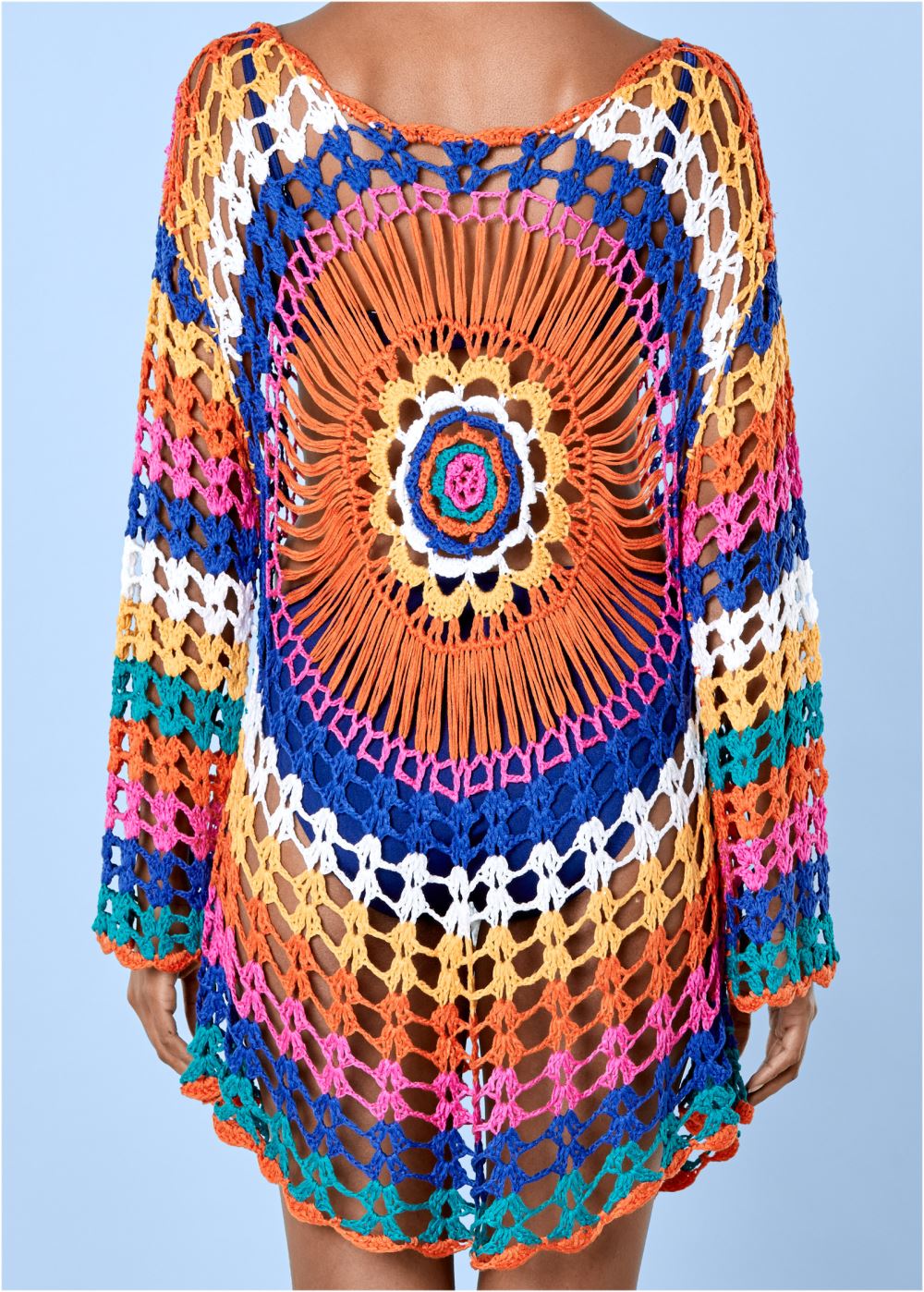 Venus Crochet Detail Cover-Up in Kaleidoscope