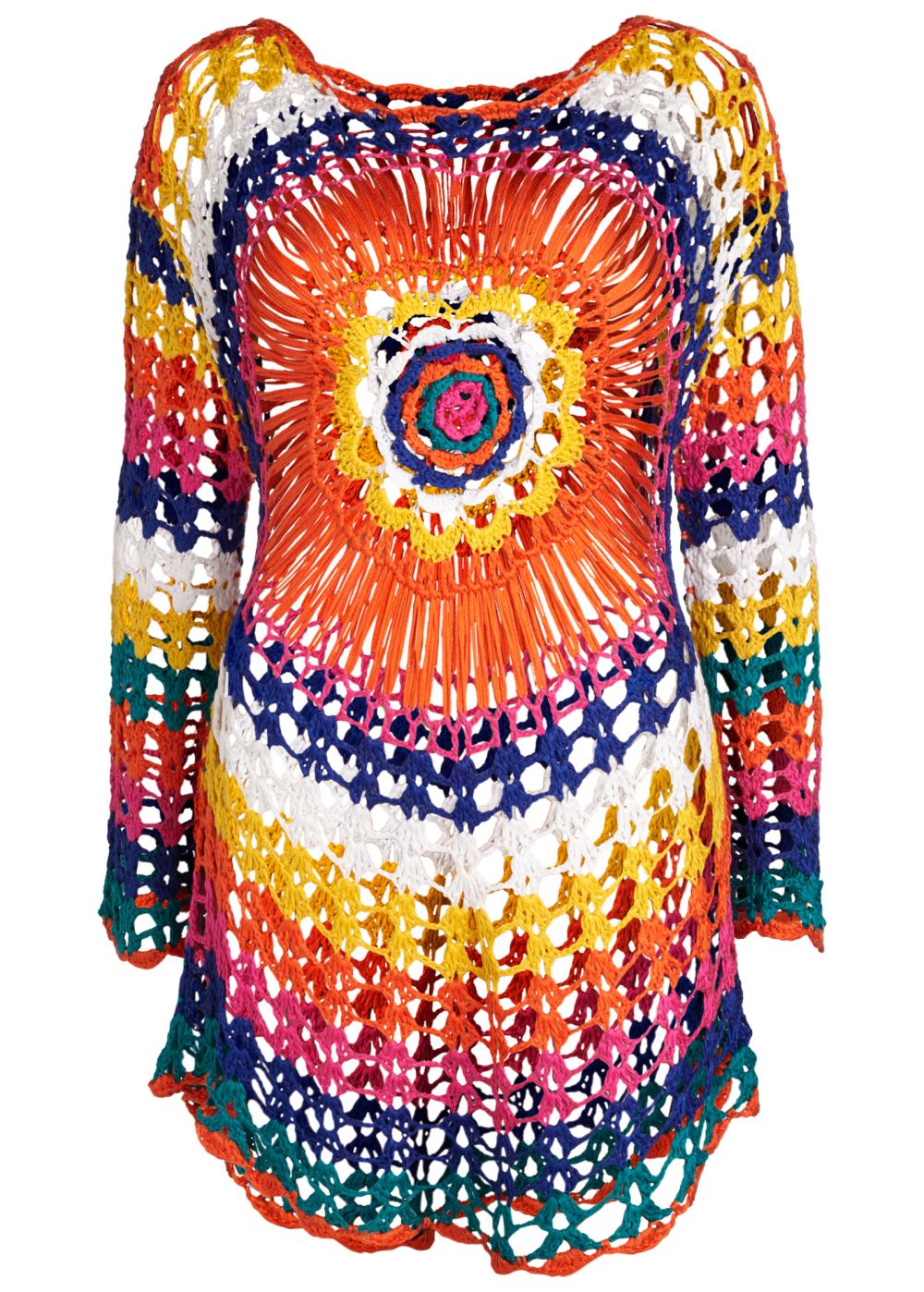 Venus Crochet Detail Cover-Up in Kaleidoscope