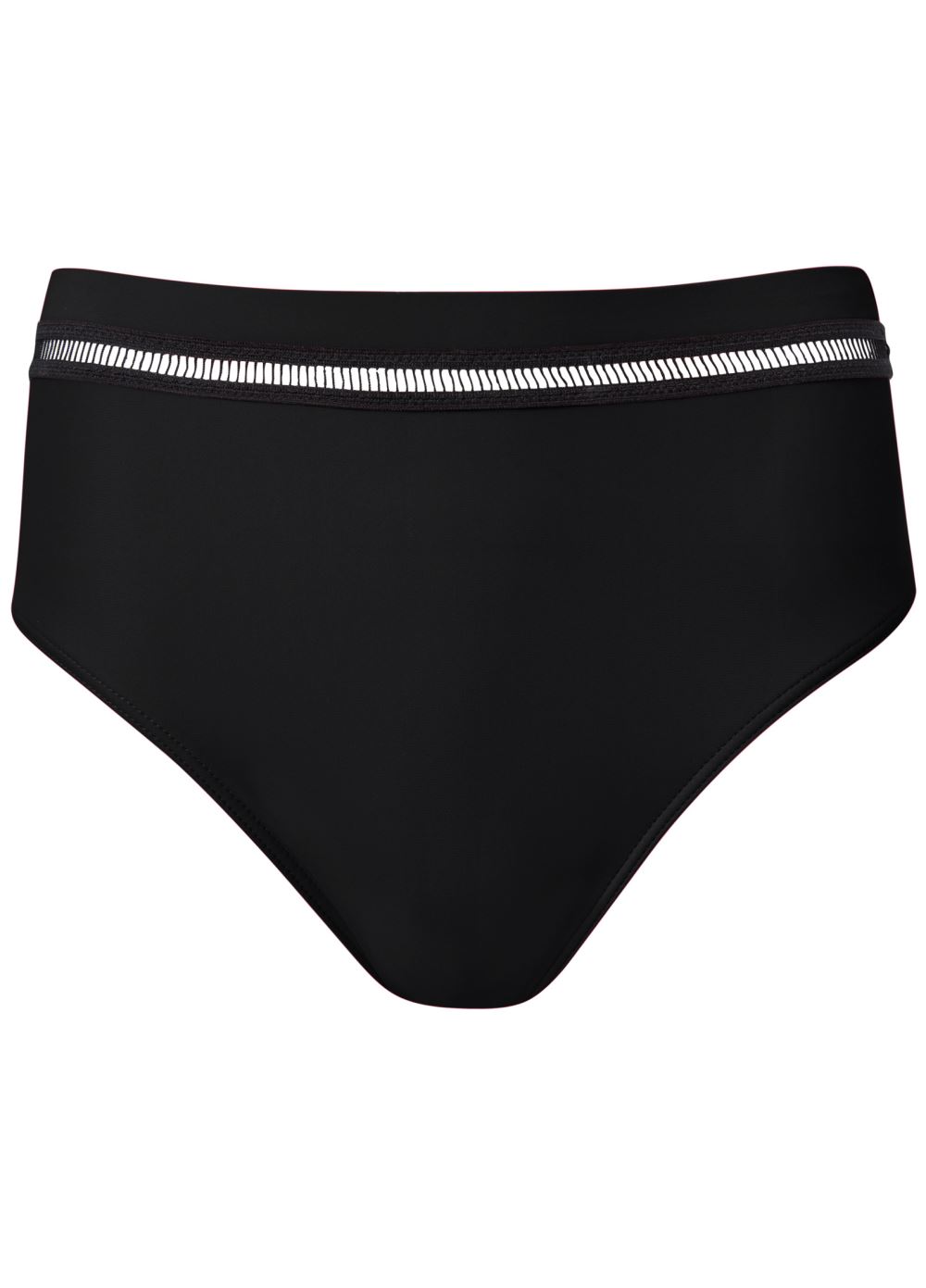Venus Moderate High Rise Bottom Bikini - Black Beauty