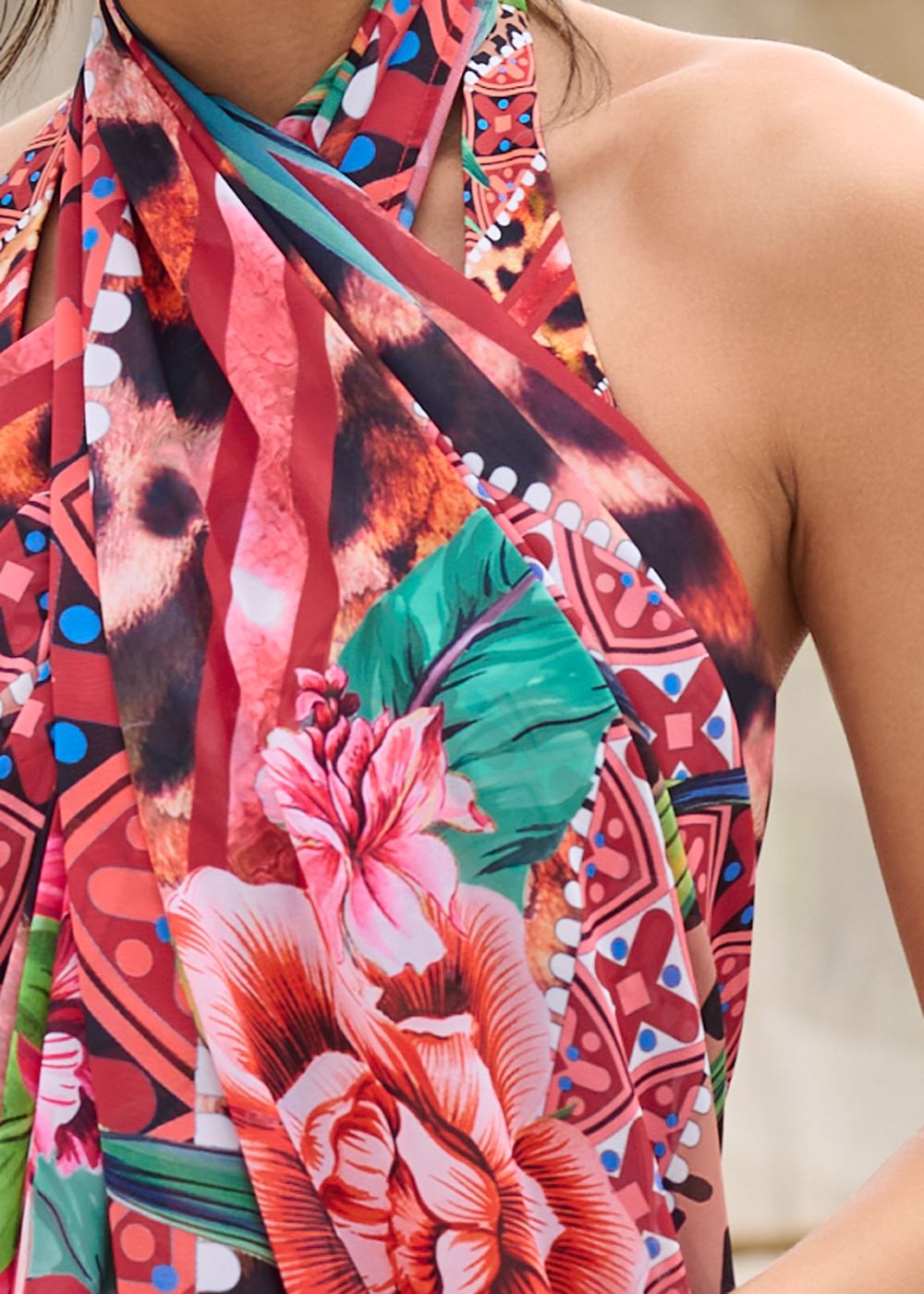 Venus Pareo Swim Cover-Up in Tropical Nature