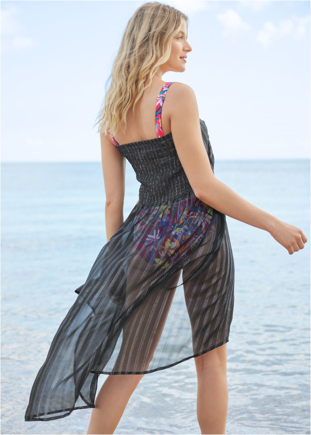 Venus Convertible Tie-Front Cover-Up in Black
