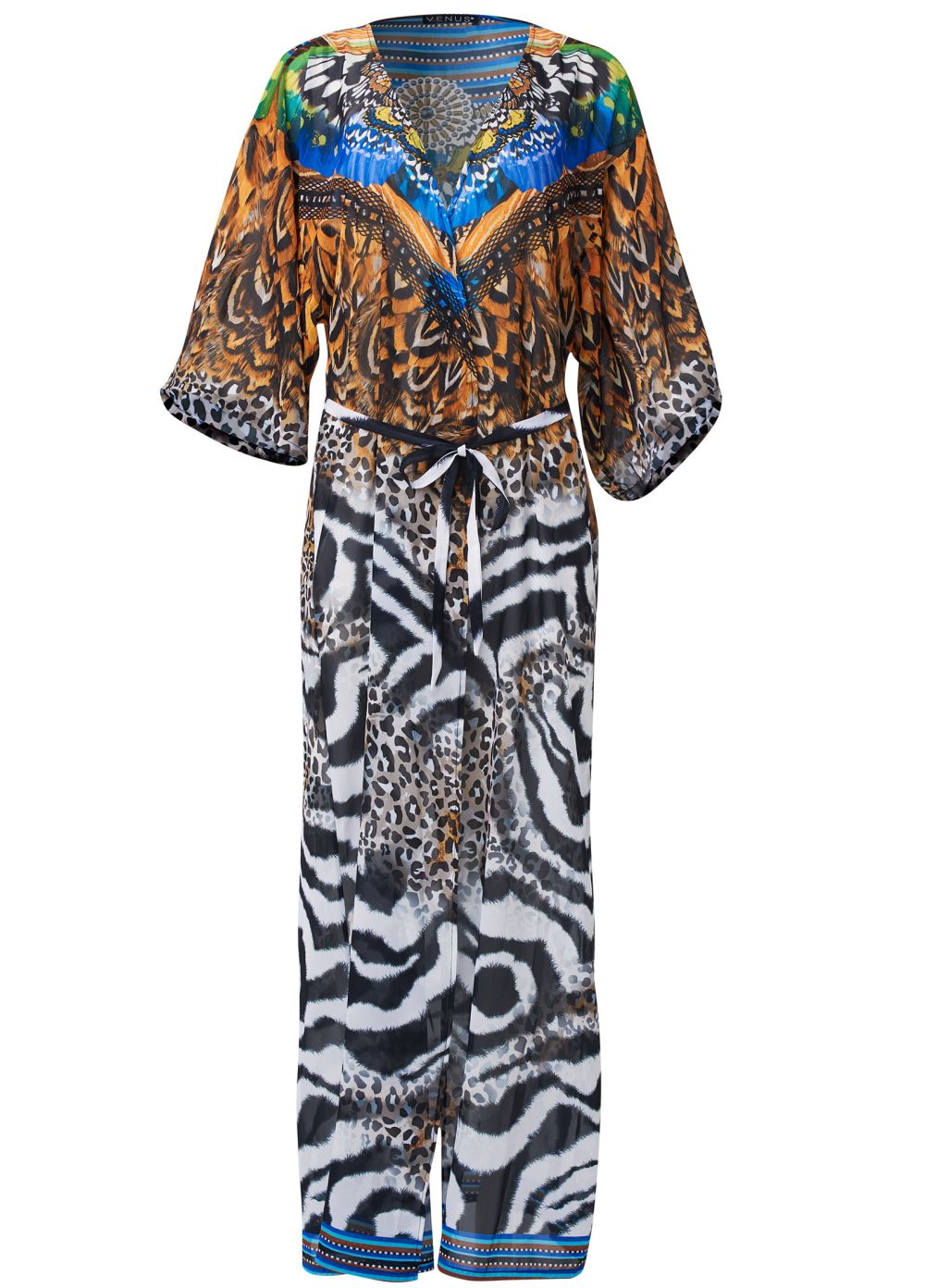 Venus Long Kimono Cover-Up in Jungle Queen