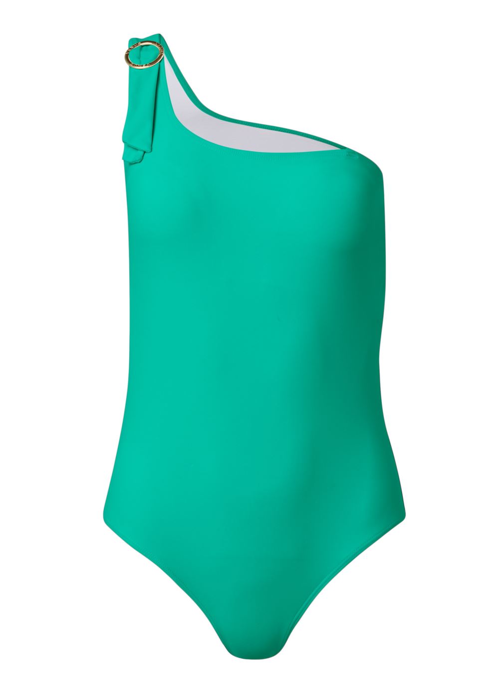 Venus One-Shoulder One-Piece Swimsuit in Royal Green