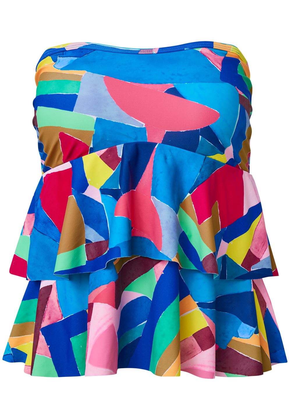 Venus Ruffle Bandeau Tankini Top Bikini - Living Art