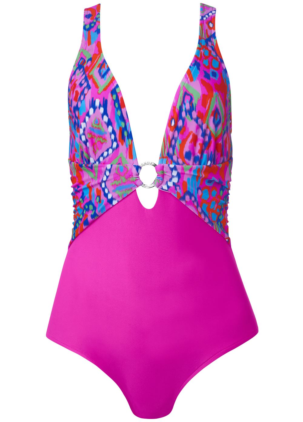 Venus Crisscross One-Piece Swimsuit in Pastel Tie Dye