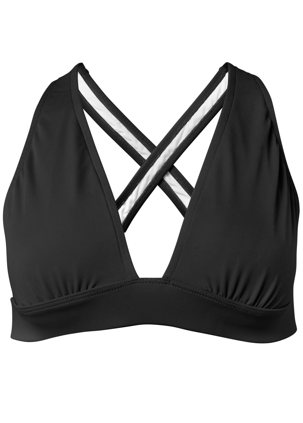 Venus Sleek Cross Back Top Bikini - Black Beauty
