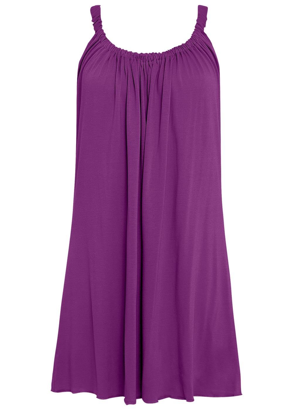 Venus Gathered Neckline Cover-Up Dress in Plum