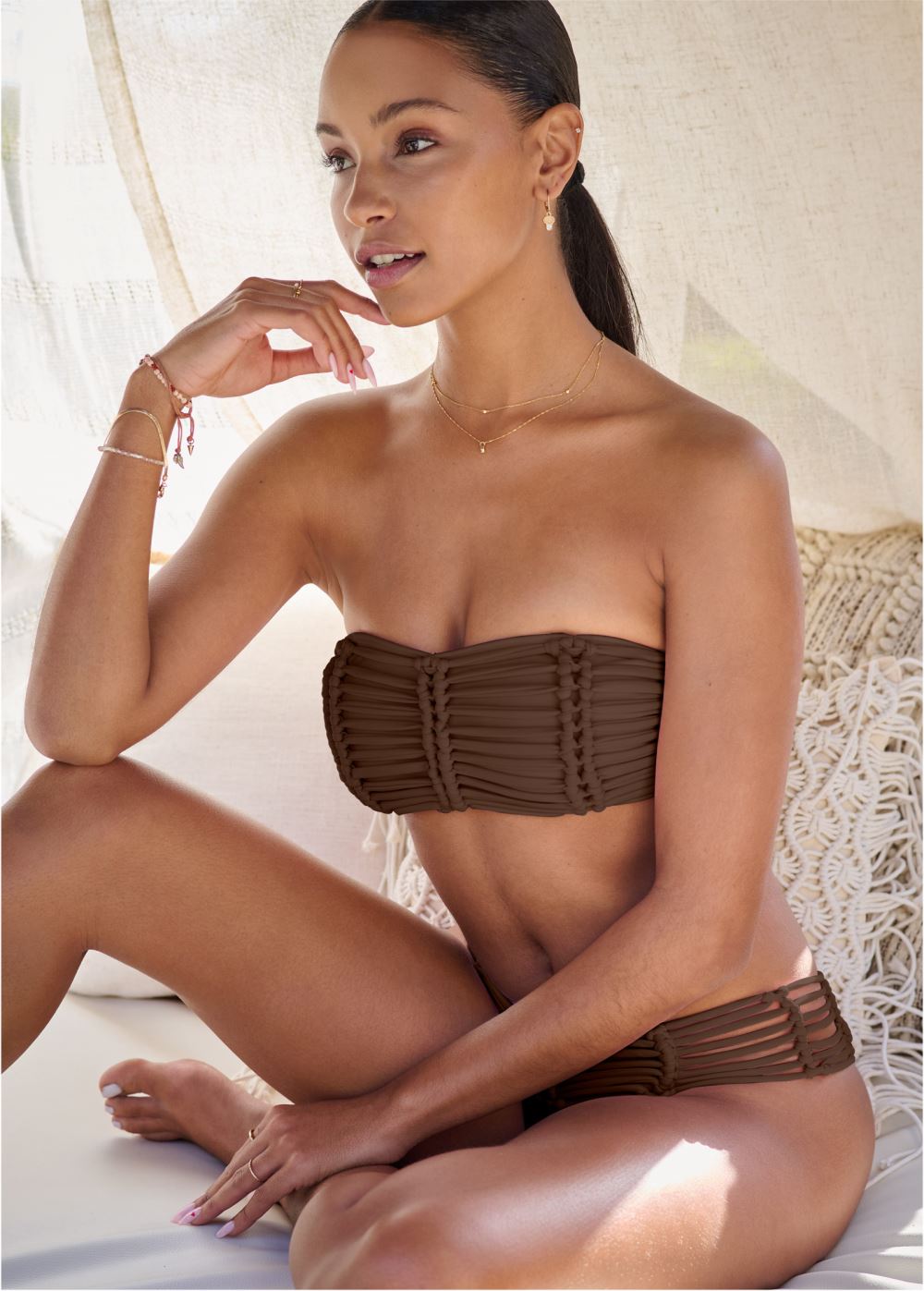 Venus Zen Cheeky Bottom Bikini - Mocha
