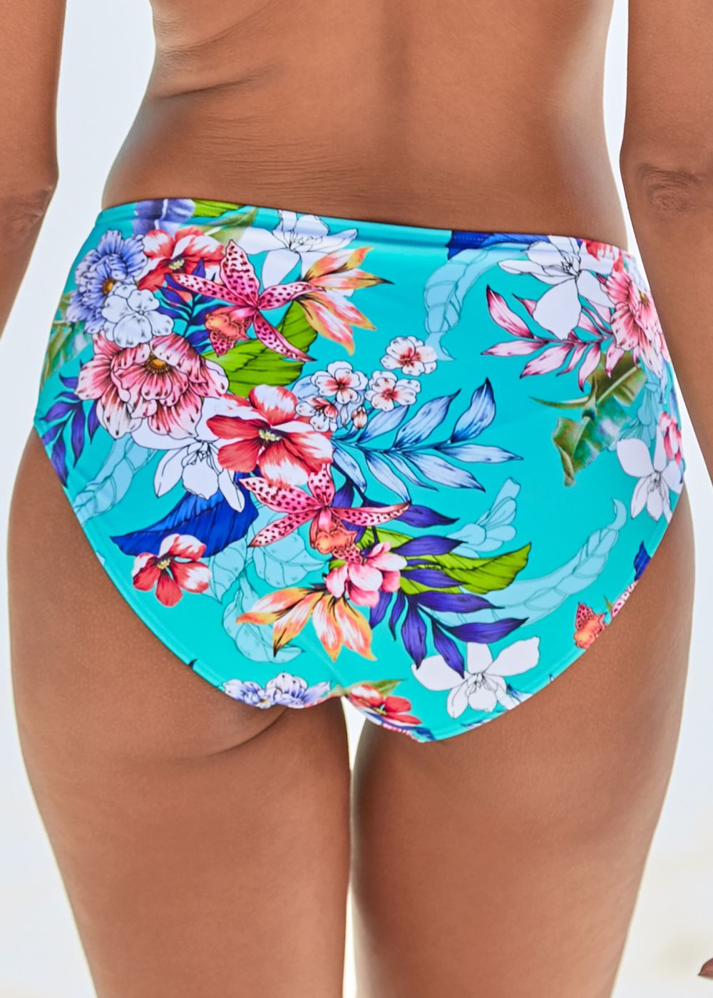 Venus High-Waist Bottom Bikini - Aquatic Blooms