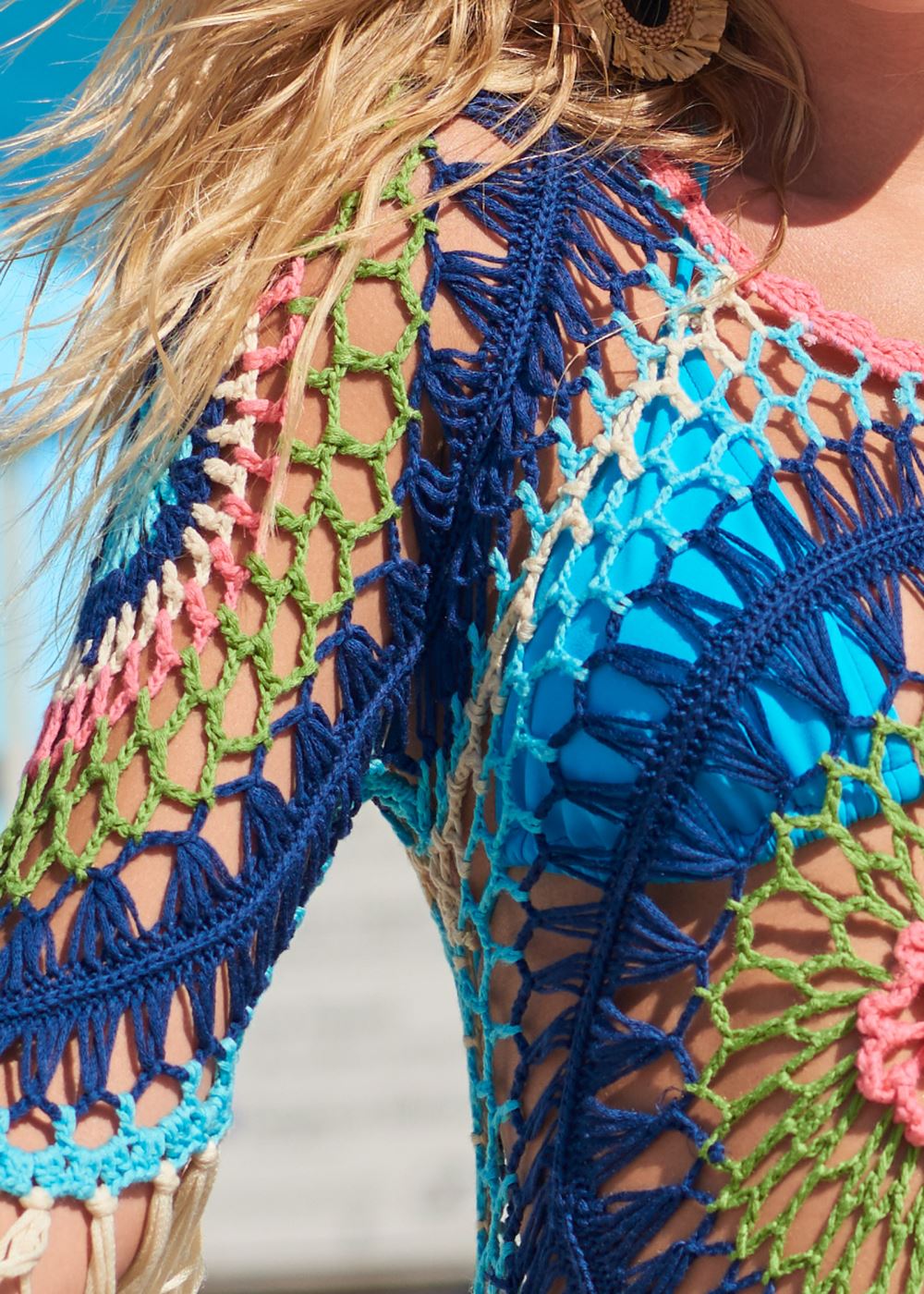 Venus Crochet Detail Cover-Up in Miami Multi