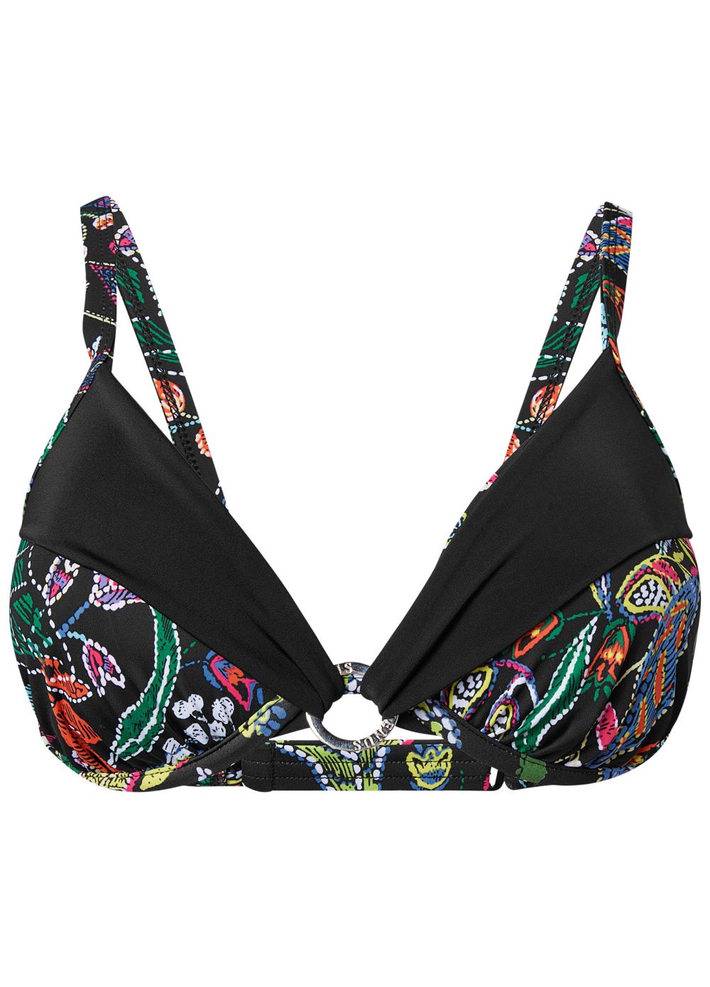 Venus Draped Ring Bikini Top Bikini - Midnight Elegance