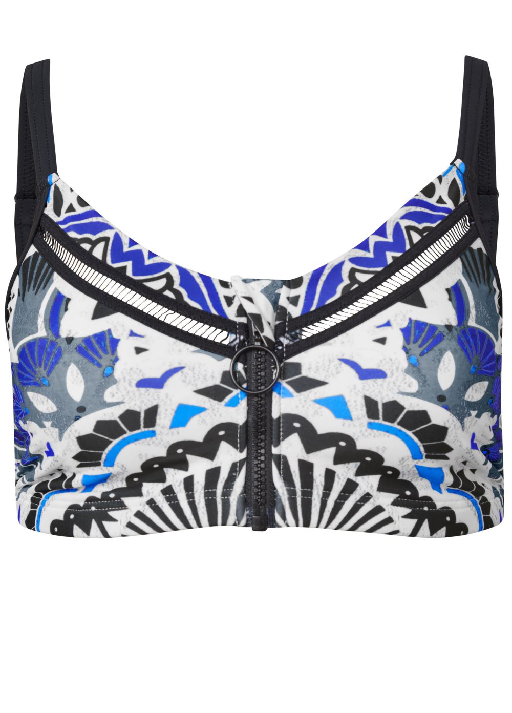Venus Clairette Zip-Up Swim Top Bikini - Calypso Bloom