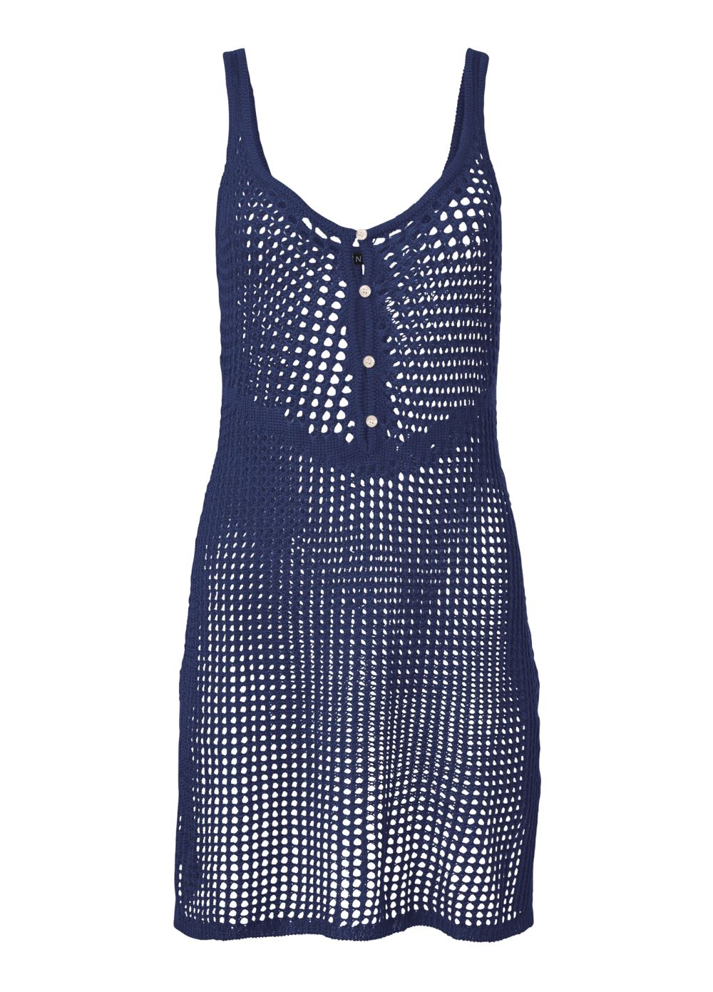Venus Wild Jungle Crochet Dress in Ultramarine Blue