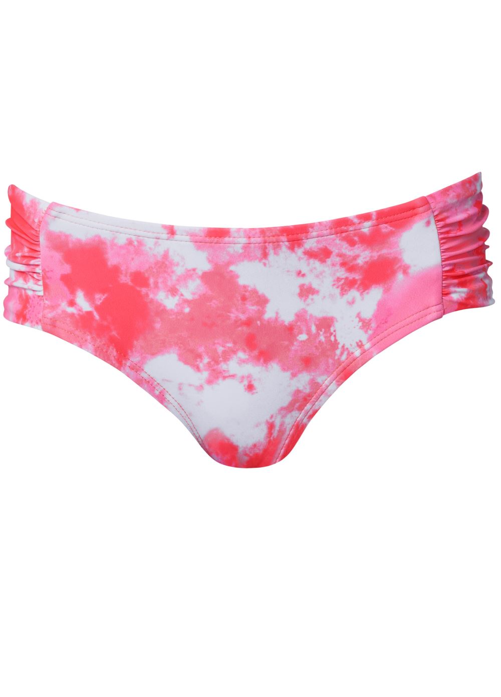 Venus Ruched Side Bottom Bikini - Coral Blast