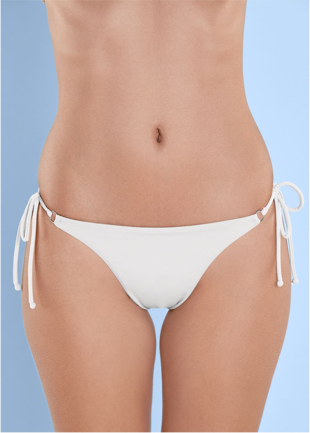 Venus Cheeky Tie Side Bottom Bikini - Pearl White