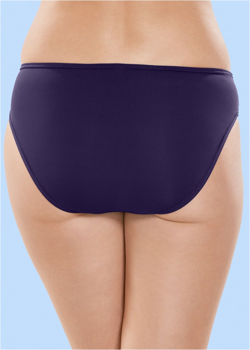 Venus Ring Mid-Rise Bottom Bikini - Purple Wave