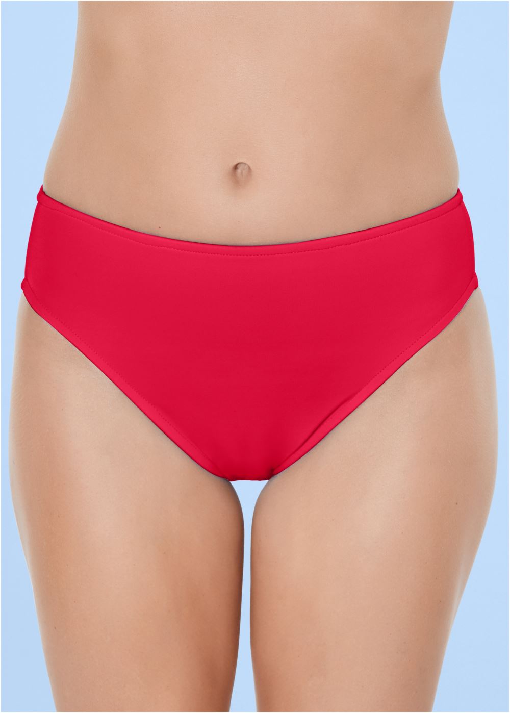 Venus Classic Hipster Mid-Rise Bottom Bikini - Red Hot