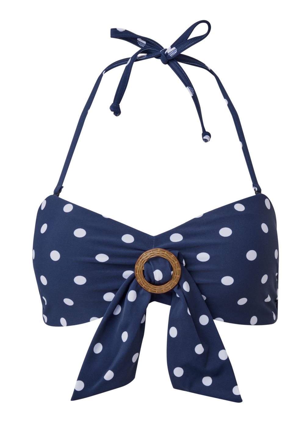 Venus Ring Front Bandeau Top Bikini - Sea Salt Dots