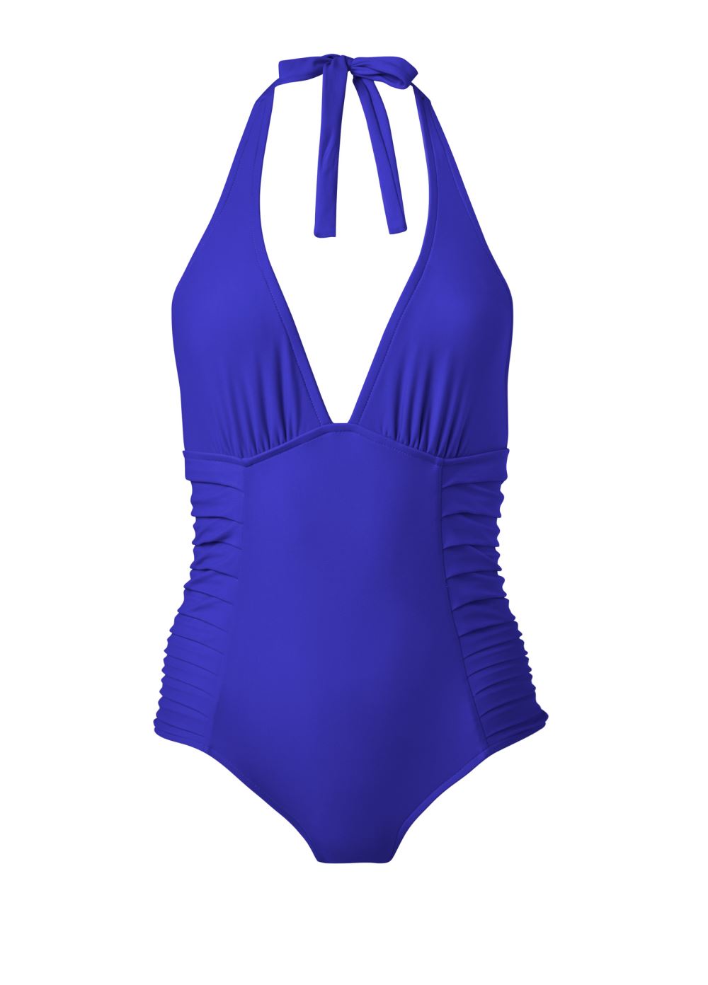 Venus Pleated One-Piece Swimsuit in Cobalt Blue