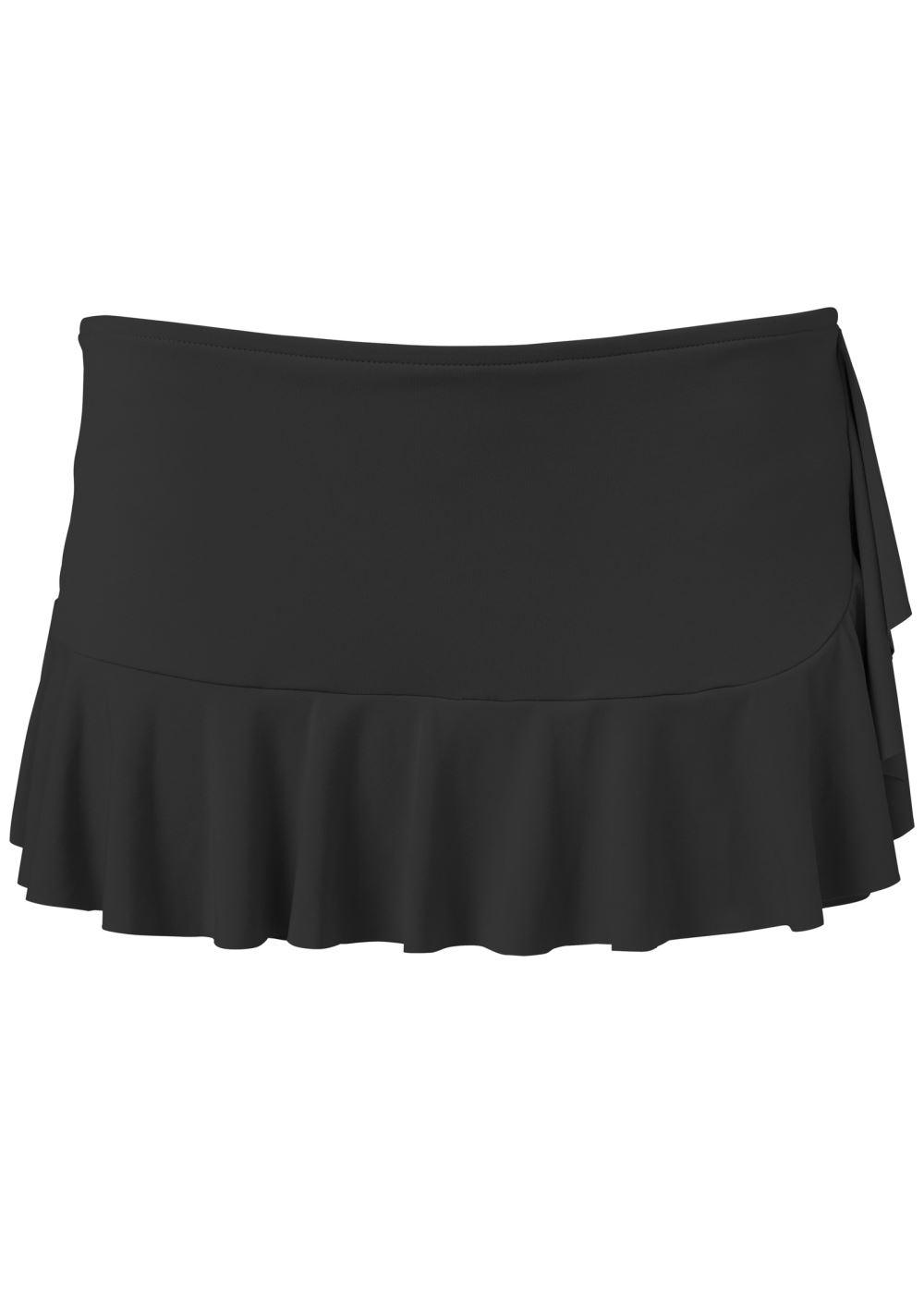 Venus Ruffle Swim Skirt Bikini - Black Beauty