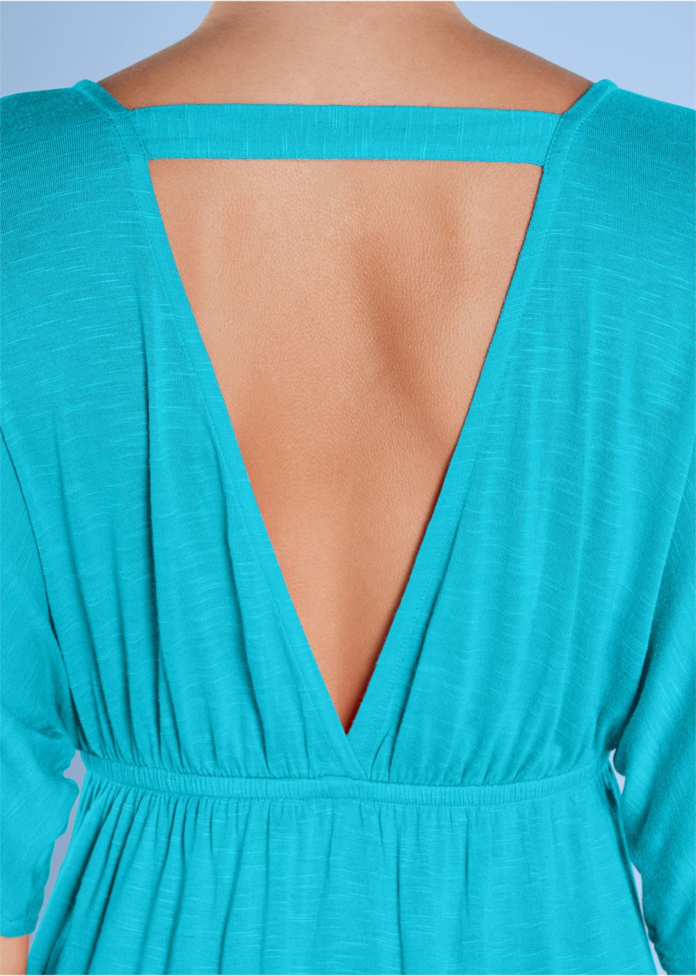 Venus Deep V Cover-Up Tunic in Aqua Reef