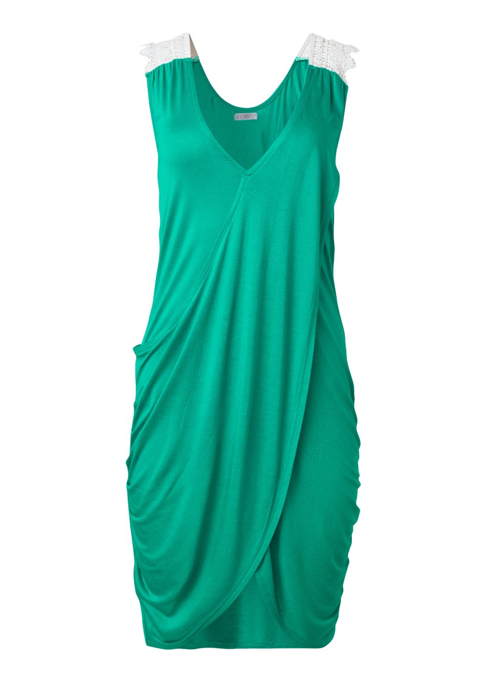 Venus Overlay Cover-Up Dress in Royal Green